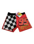 TRAJE DE BAÑO TIPO BOXER CARS ROJO BABY DE LYCRA