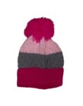 GORRO INVIERNO RAYADO ROSA FUCSIA