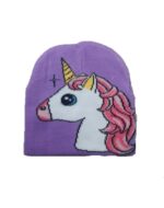 GORRO INVIERNO UNICORNIO LILA