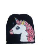 GORRO INVIERNO UNICORNIO NEGRO