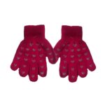 GUANTES FUCSIA CON CORAZONES