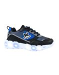 ZAPATILLAS FOOTY HI ESTRELLA AZUL/NEGRO CON LUZ AL PISAR (27-36)