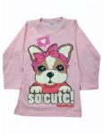 REMERA SIMONE CUTE ROSA MANGA LARGA (2-14)