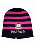GORRO INVIERNO PAUL FRANK RAYADA FUCSIA