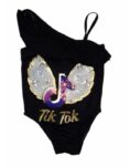 TRAJE DE BAÑO ENTERIZA TIK TOK NEGRO ALAS ESTRELLAS (4-14)