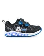 ZAPATILLAS FOOTY DISNEY MICKEY AZUL/NEGRO CON LUZ AL PISAR (23-28)