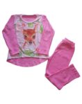 CONJUNTO PIJAMA INVIERNO MANGA LARGA CIERVO ROSA (6-14)