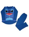 CONJUNTO PIJAMA INVIERNO MANGA LARGA STITCH AZUL (8-14)