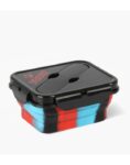 CONTENEDOR DE COMIDA LUNCHERA TUPPER PLEGABLE NEGRO