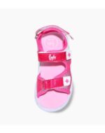 SANDALIAS FOOTY UNICORNIO SUPER FUCSIA CON LUCES AL PISAR (26-35) - Imagen 2