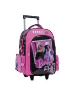 MOCHILA 18" ESCOLAR CON CARRO BARBIE 3D NEGRO WABRO