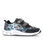 ZAPATILLAS FOOTY POP FUTBOL NEGRO CON LUZ AL PISAR (26-35)