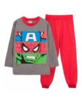 CONJUNTO PIJAMA AVENGER SPIDERMAN, CAPITAN AMERICA Y HULK GRIS