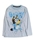 REMERA BLUEY MANGA LARGA CELESTE