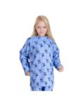 CONJUNTO PIJAMA FRIZADO DE STITCH COLOR CELESTE