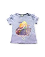 REMERA MANGA CORTA DE FROZEN LILA DISNEY ANNA Y ELSA