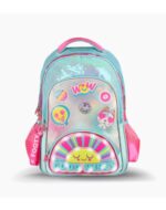 MOCHILA FOOTY ESPALDA 18 SUNSHINE CELESTE CON LUZ LED