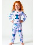 CONJUNTO PIJAMA MANGA LARGA INVIERNO STITCH ROSA