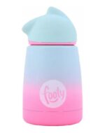 BOTELLA TERMICA TERMO DE ACERO INOXIDABLE AQUA/ROSA