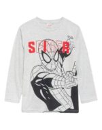 REMERA SPIDERMAN GRIS MANGA LARGA INVIERNO MARVEL