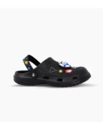 SUECOS DE GOMA CLOGS FOOTY SUPER GOL NEGRO CON LUZ (25-34)