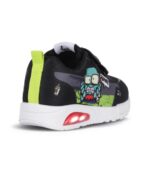 ZAPATILLAS FOOTY POP ZOMBIES NEGRO/VERDE VELCRO CON LUZ AL PISAR (25-30) - Imagen 2