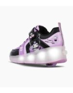 ZAPATILLAS FOOTY ROLLER KUROMI LILA /NEGRO CON LUCES LED RECARGABLE (28-36) - Imagen 2