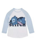 REMERA STITCH MANGA LARGA CELESTE DISNEY