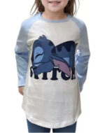 REMERA STITCH MANGA LARGA CELESTE DISNEY - Imagen 2