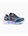 ZAPATILLAS FOOTY SPIDERMAN MILES AZUL CON LUCES AL PISAR (26-32)