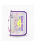 CARTUCHERA FOOTY DESPLEGABLE 1 PISO GOOD VIBES ARCOIRIS LILA