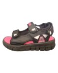 SANDALIAS ADDNICE NEGRAS CON FUCSIA