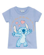 REMERA STITCH MANGA CORTA LILA OFICAL DISNEY