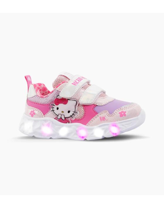 ZAPATILLAS FOOTY HELLO KITTY KISS FUCSIA CON LUZ AL PISAR (25-30)