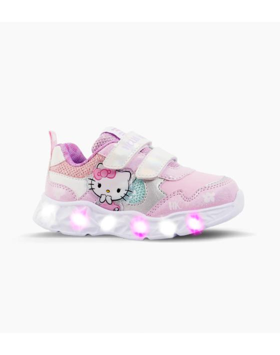 ZAPATILLAS FOOTY HELLO KITTY KISS LILA CON LUZ AL PISAR (25-30)