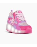 ZAPATILLAS FOOTY ROLLER SUPER STAR ROSA CON LUCES LED RECARGABLE (28-36) - Imagen 2
