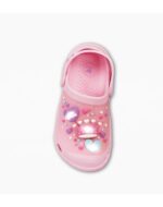 SUECOS DE GOMA CLOGS FOOTY CORONA QUEEN ROSA CON LUZ (25-34) - Imagen 2