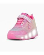 ZAPATILLAS FOOTY ROLLER SHINY RAINBOW ROSA CON LUCES LED RECARGABLE (28-36) - Imagen 2