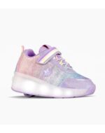 ZAPATILLAS FOOTY ROLLER SHINY RAINBOW LILA CON LUCES LED RECARGABLE (28-36)