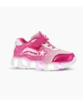 ZAPATILLAS FOOTY MINI SUPER STAR FUCSIA LUZ AL PISAR (22-26)