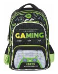 MOCHILA FOOTY ESPALDA 18″ JOYSTICK LEVEL UP VERDE GAMER CON LUZ