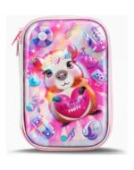 CARTUCHERA FOOTY CAPYBARA LILA DESPLEGABLE CON UTILES