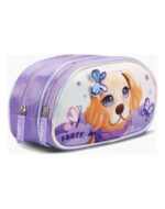 CARTUCHERA FOOTY CIERRES PERRITO DOGGIE LOVE LILA - Imagen 2