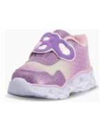 ZAPATILLAS FOOTY MINI CORAZON LILA VELCRO CON LUZ AL PISAR (22-26) - Imagen 2