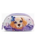 CARTUCHERA FOOTY CIERRES PERRITO DOGGIE LOVE LILA