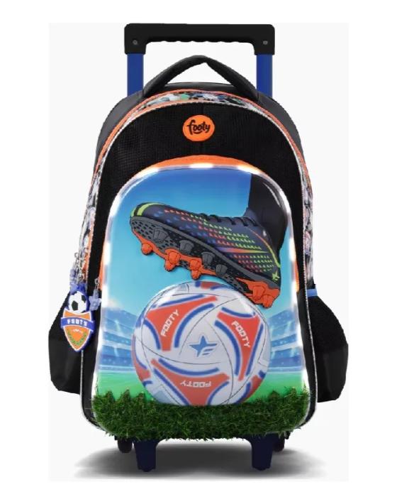 D_NQ_NP_2X_945561-MLA82480155000_022025-F MOCHILA FOOTY CARRO 18″ CHAMPIONS BOTIN NEGRO - Imagen 1