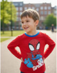 REMERA SPIDEY MANGA LARGA ROJA OFICIAL MARVEL