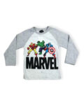 REMERA AVENERS MANGAS LARGAS GRIS OFICIAL MARVEL