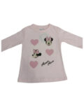 REMERA MANGA LARGA MINNIE ROSA GLITTER HEART (1-4)