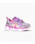 ZAPATILLAS FOOTY MINI ARCOIRIS LILA LUZ AL PISAR (22-26)